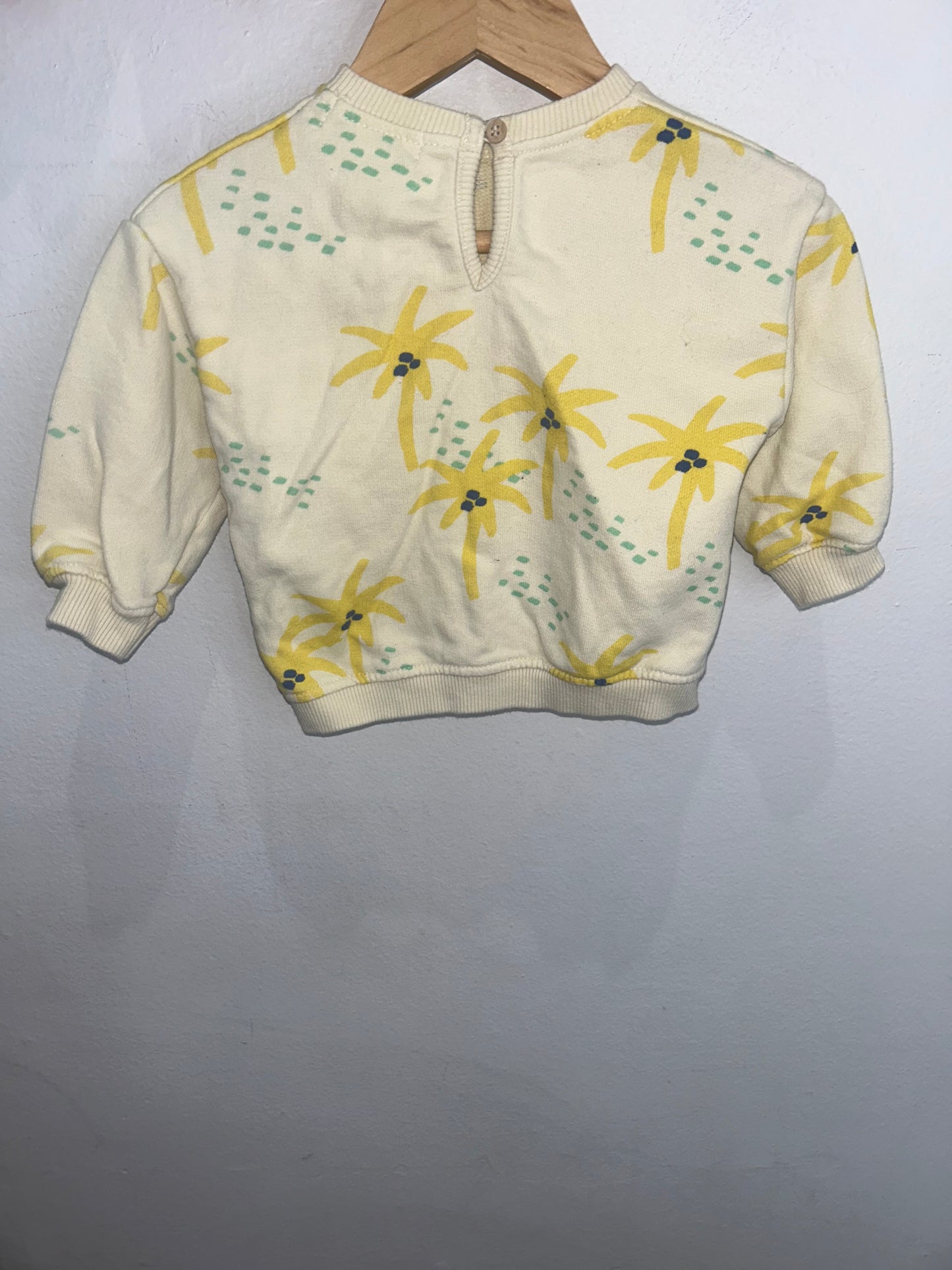 Yellow palms pullover 3-6m