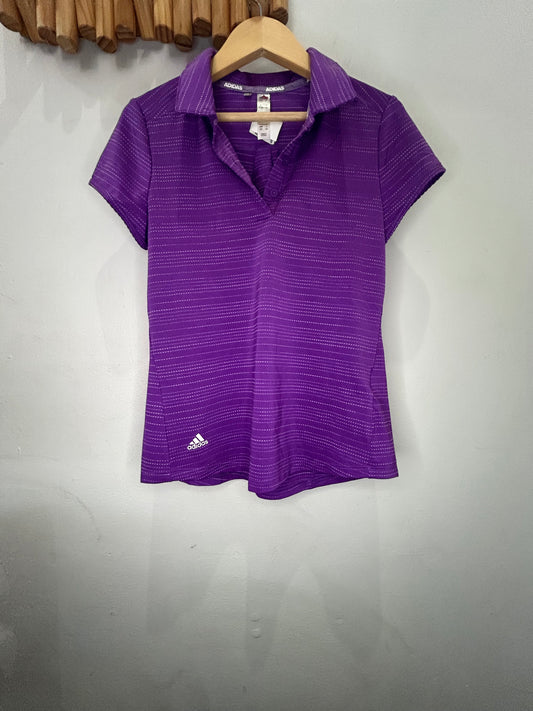 Adidas purple golf shirt 9-10y