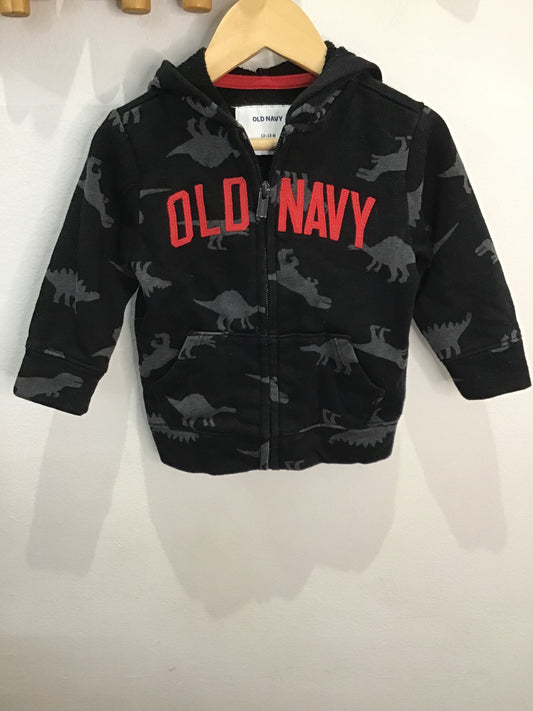 Sweatshirt black dino old navy 12-18m