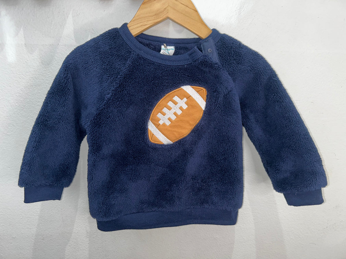 Fuzzy football pullover 9m