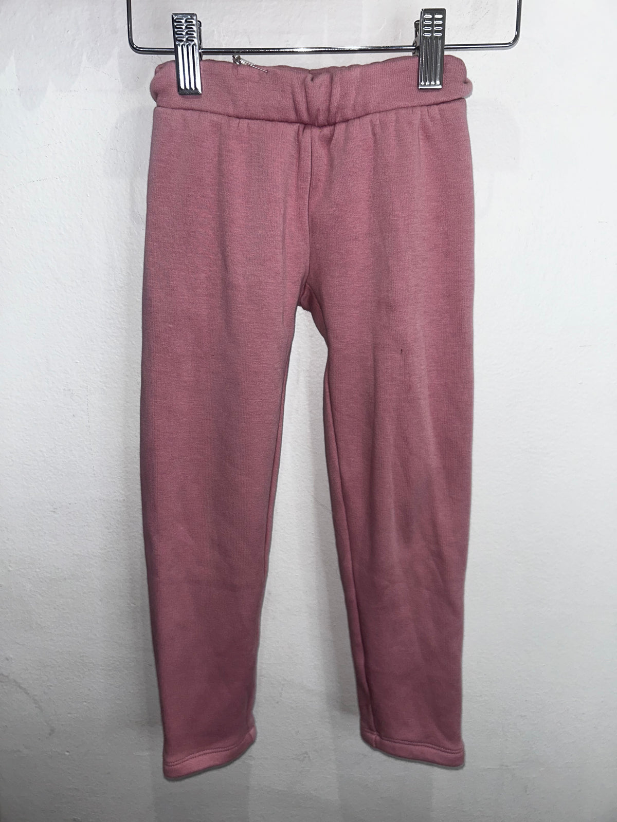 Fleece lined pink leggings 4-5y