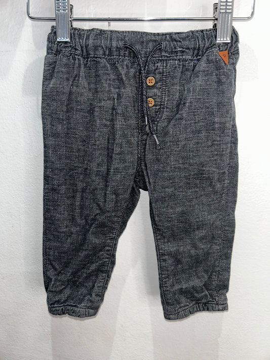 Grey cotton lined cords 6-9m