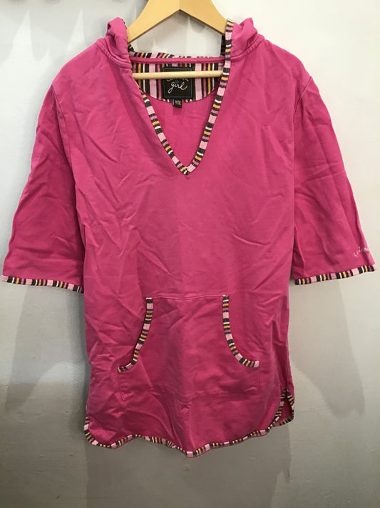 Pink hoodie cover-up or dress 7-8y