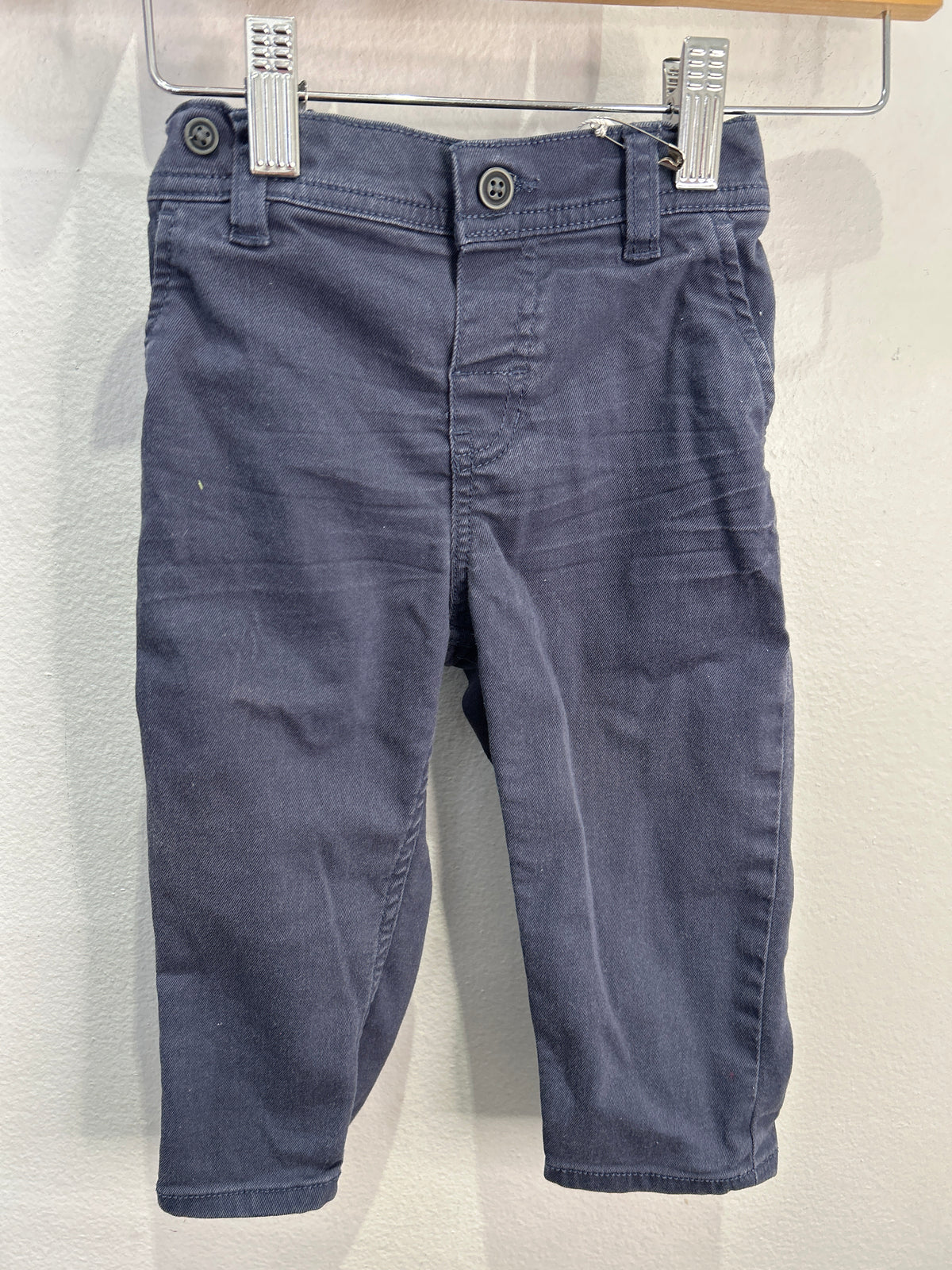 Relaxed leg blue pants 12-18m