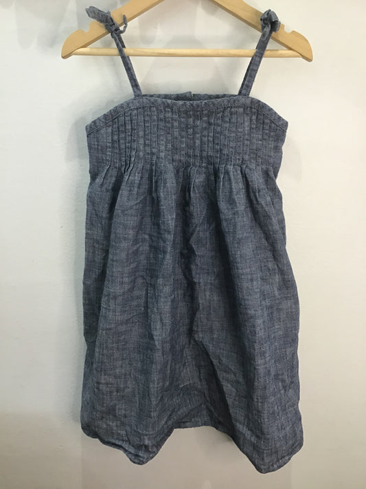 Dress chambray pleat 4y
