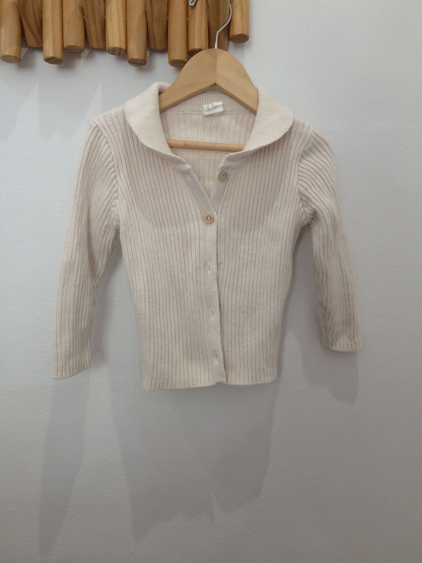 Cream collar cardigan 12-18m