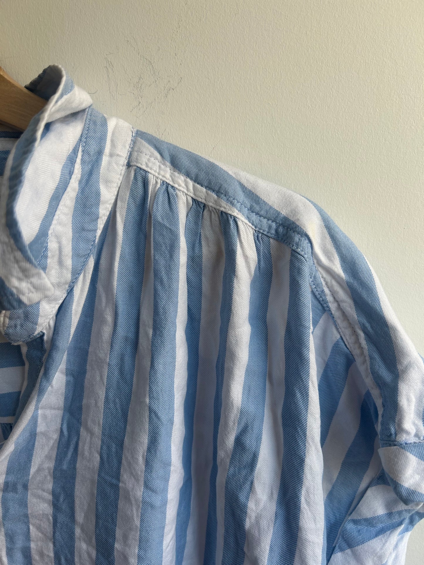 Vertical stripes boxy shirt L