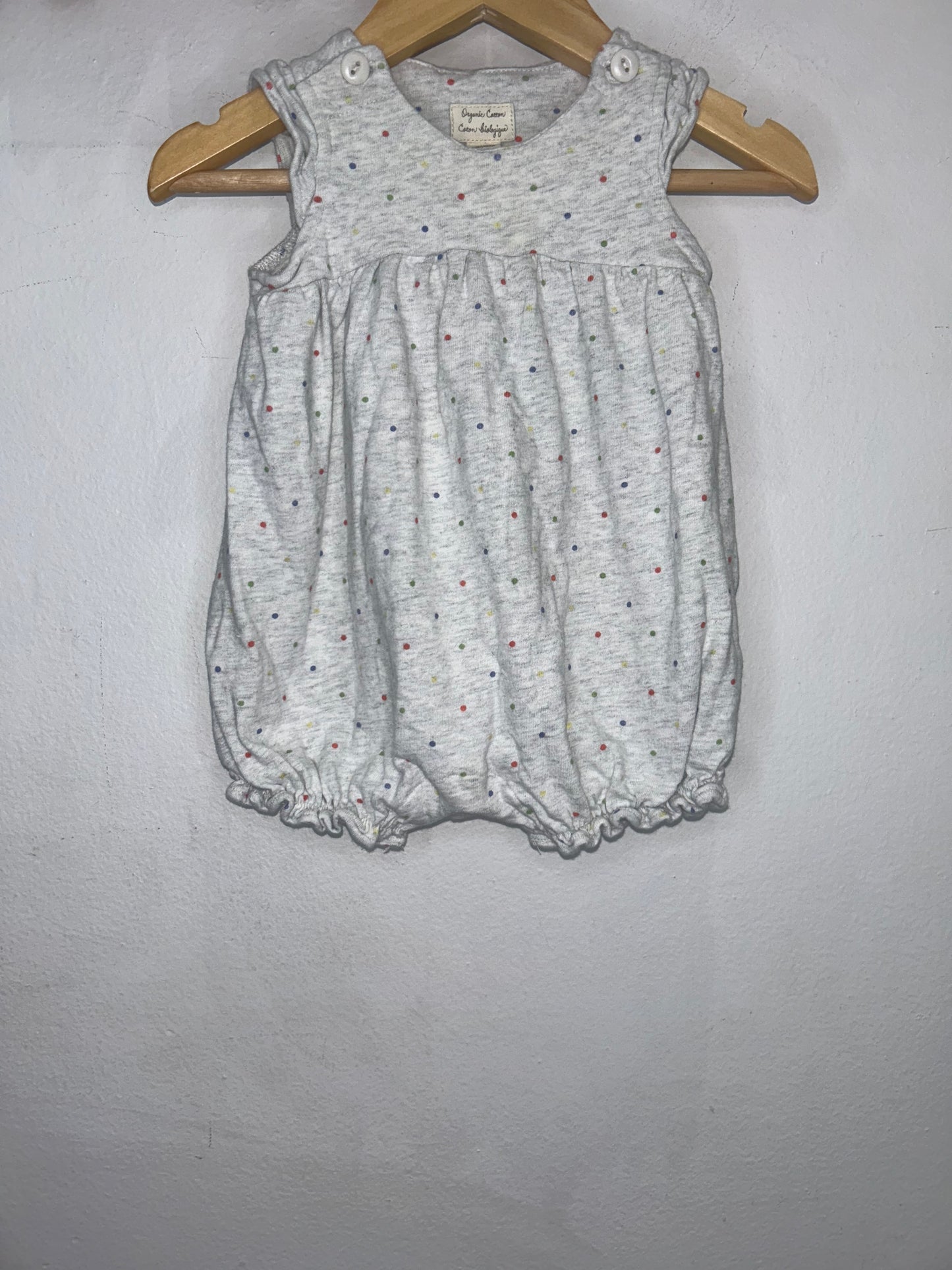 Dots shorty romper 0-3m