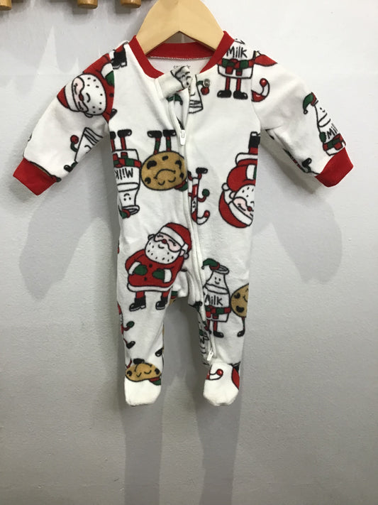 Santa milk and cookies sleeper - newborn