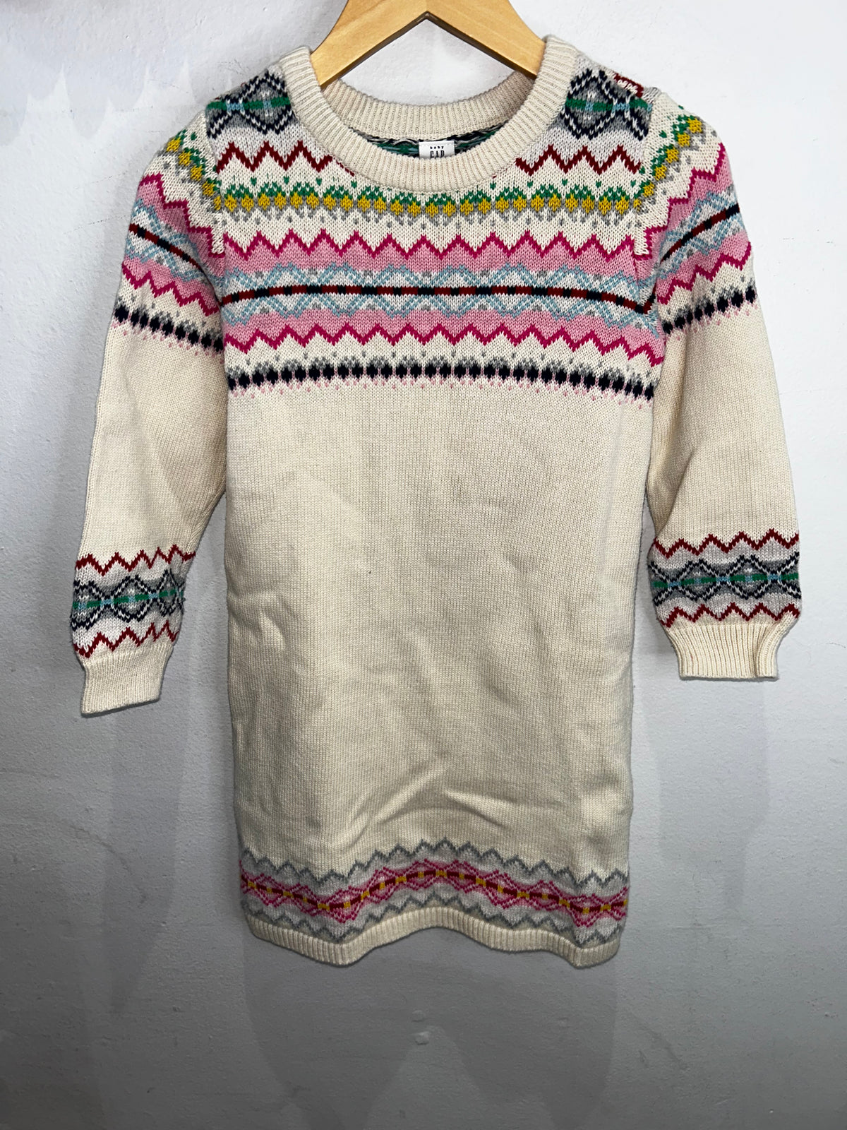 Winter print sweater dress 5y