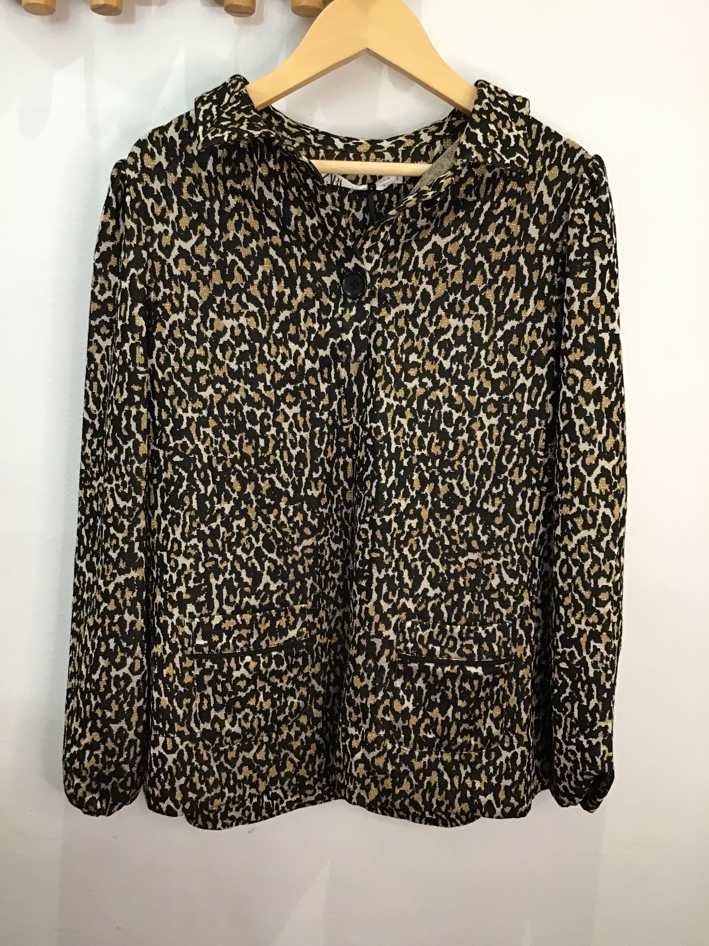 Glittery quarter button shirt 10-11y NEW