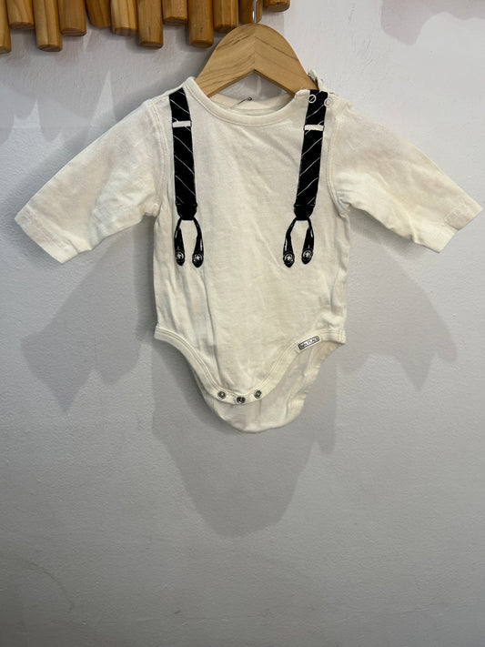 Suspenders onesie 0-3m
