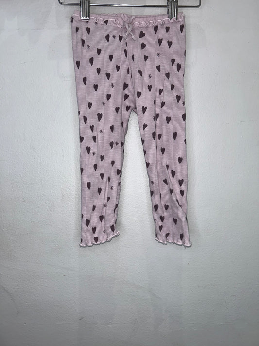 Brown hearts lilac pants 18-24m