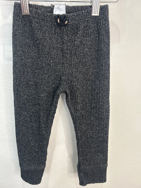 Charcoal ribbed leggings 2-3y