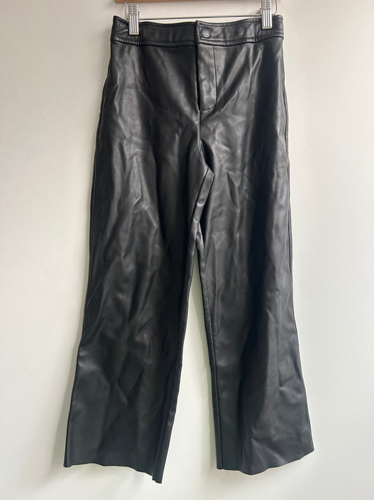 Pants black faux leather 10y