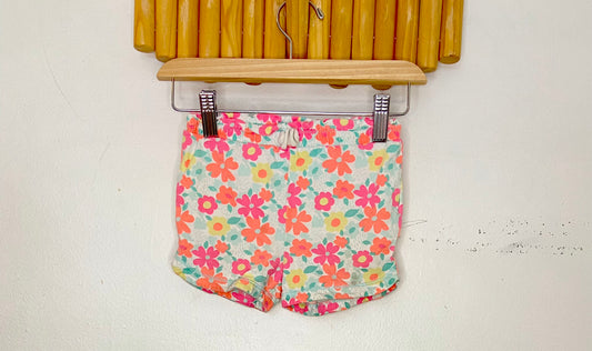 Neon flowers shorts 2y