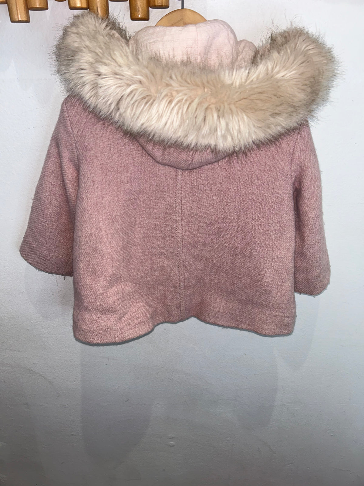 Pink hooded coat 18-24m