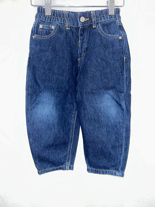 Barrel leg darkwash jeans 3y