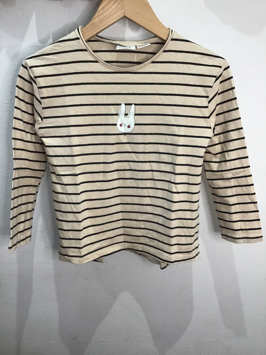 Striped bunny longsleeve 4-5y