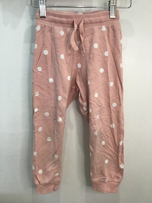 Pants pink polka dots joggers 3-4y