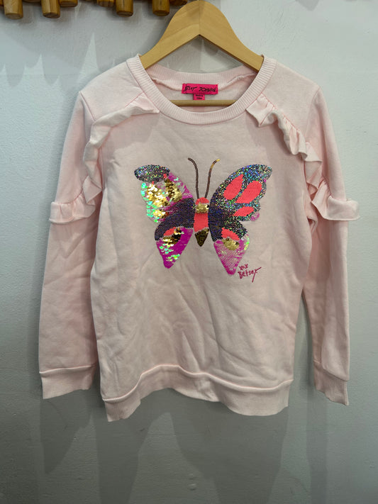 Sequin butterfly pullover 10y