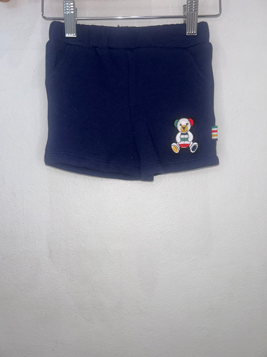 HBC blue jogger shorts 6-12m