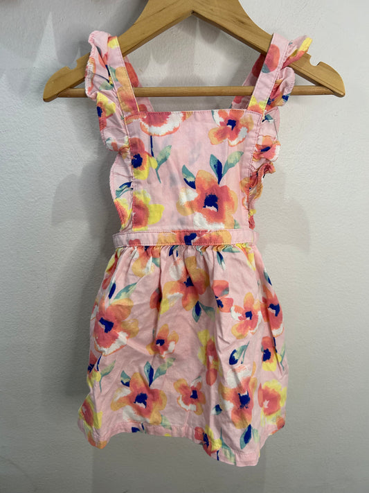 Painted flowers pinafore 12m