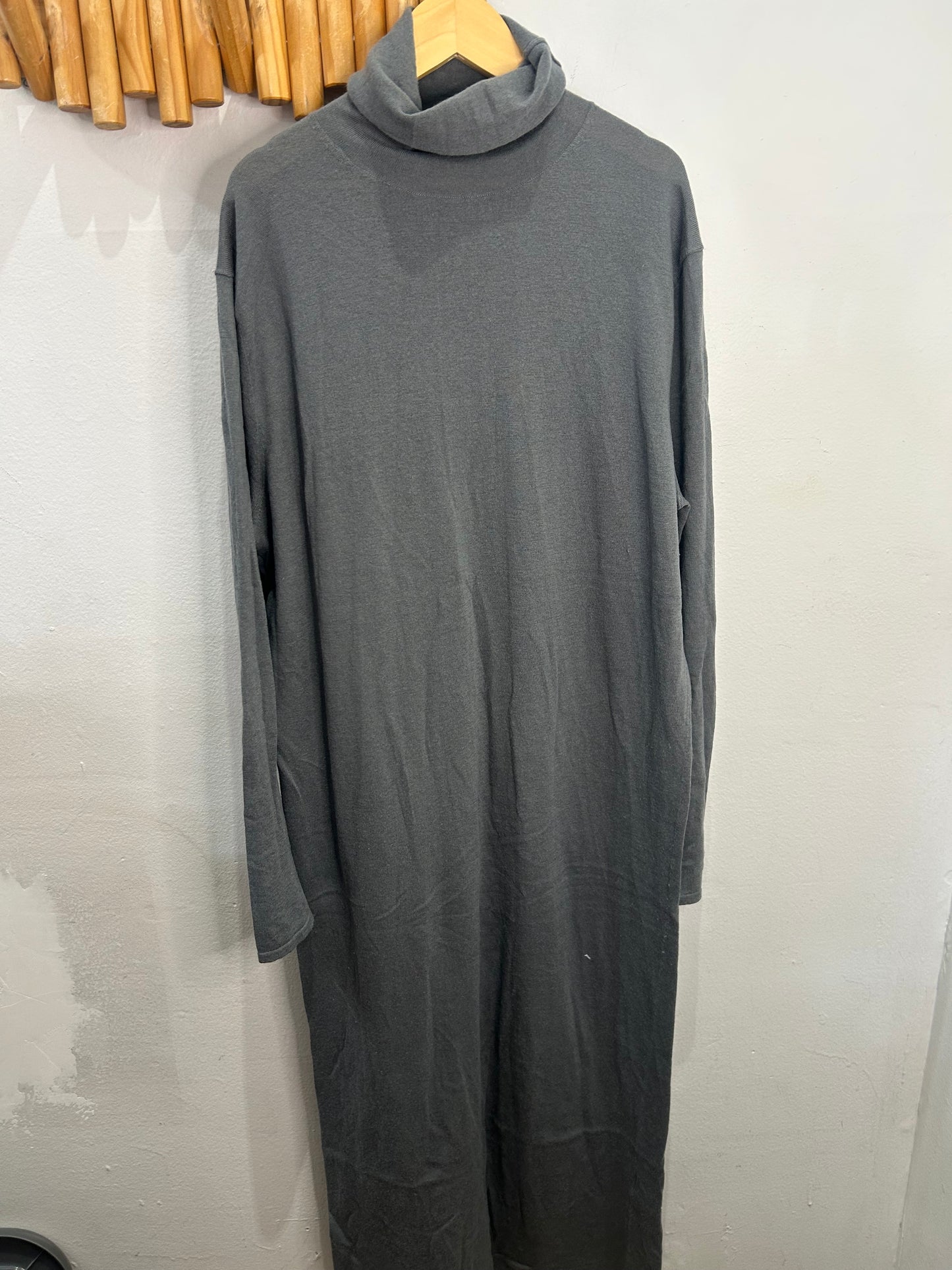 Dark grey sweater dress- adult M