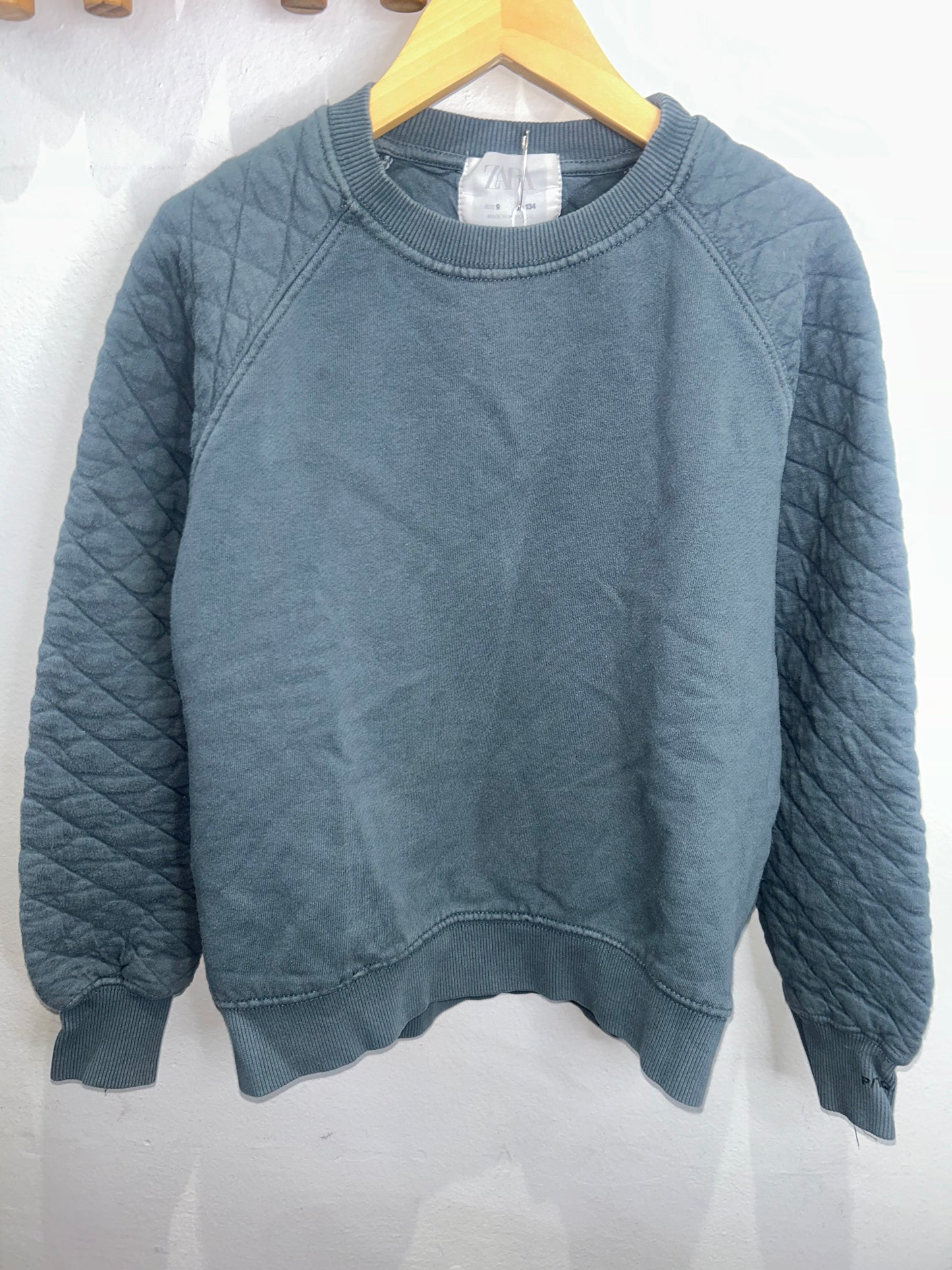 Sage quilted detail pullover 9y