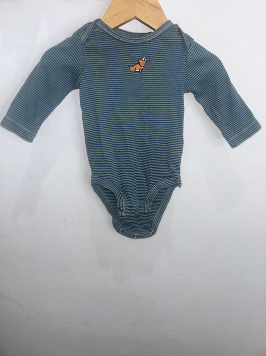 Triceratops stripe onesie 3m