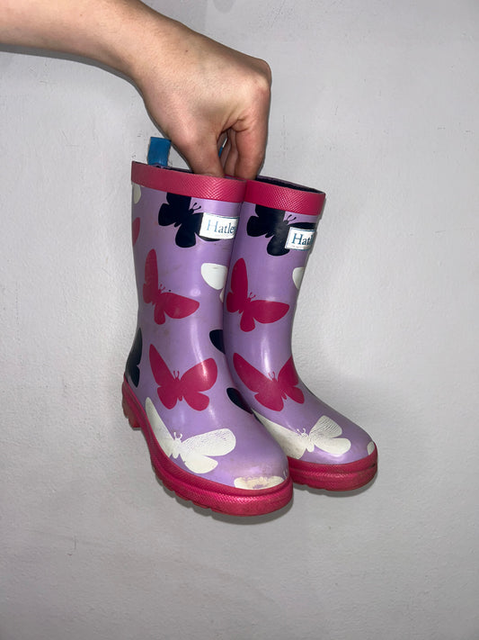 C12 Hatley hearts rain boots