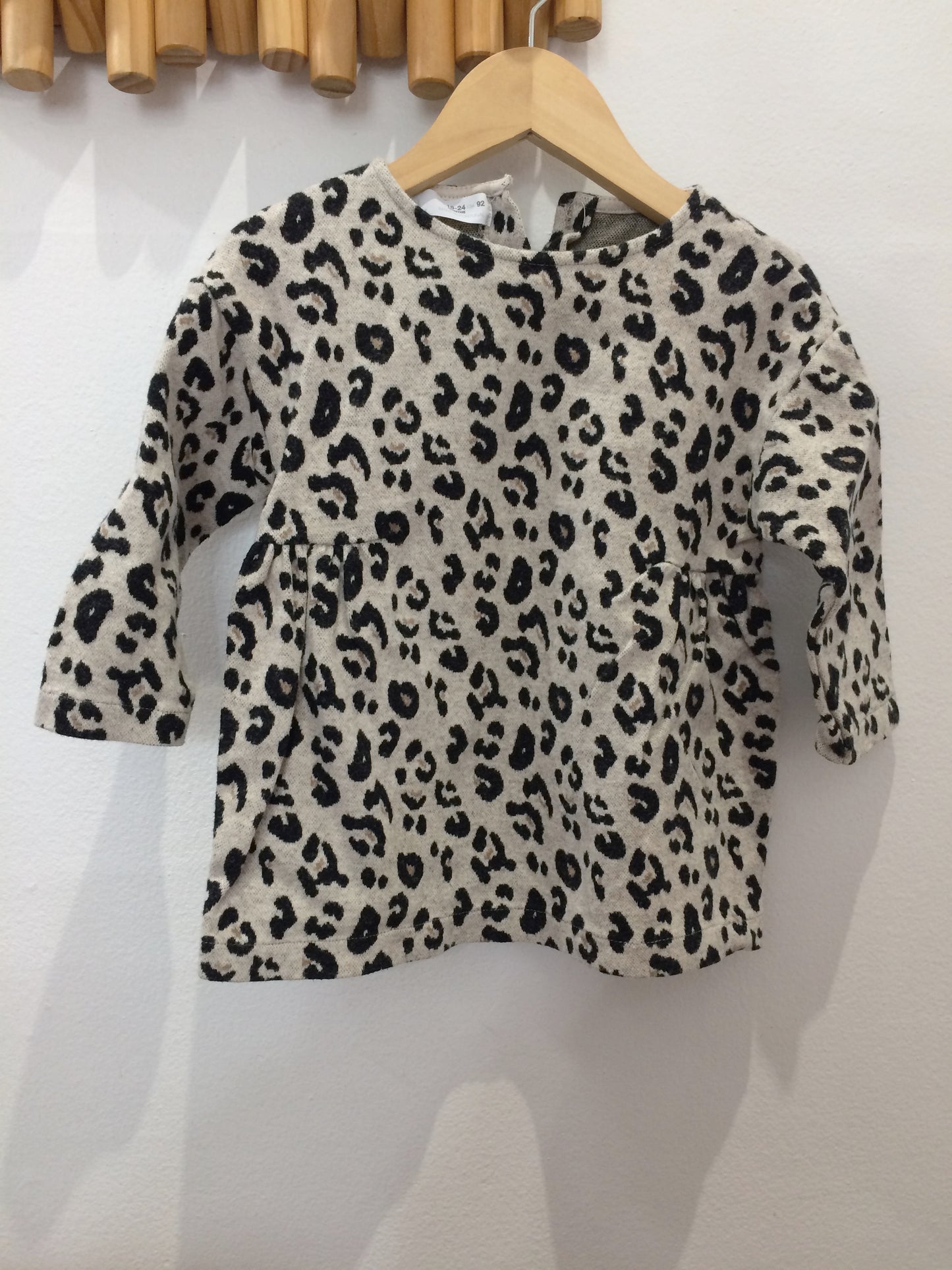 Animal-print mini sweater dress 18-24m