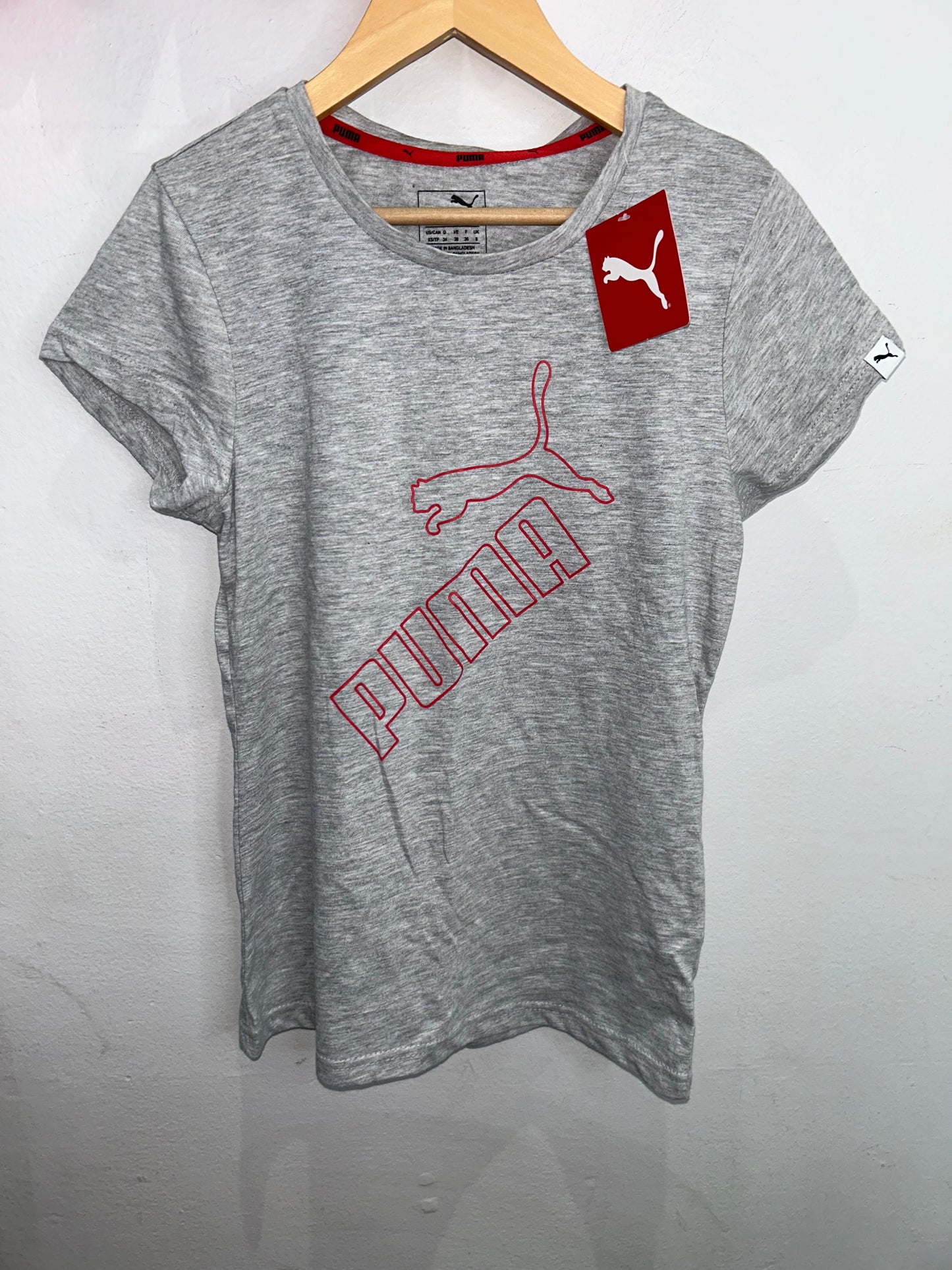 Puma grey tee- adult XS (14y) NEW
