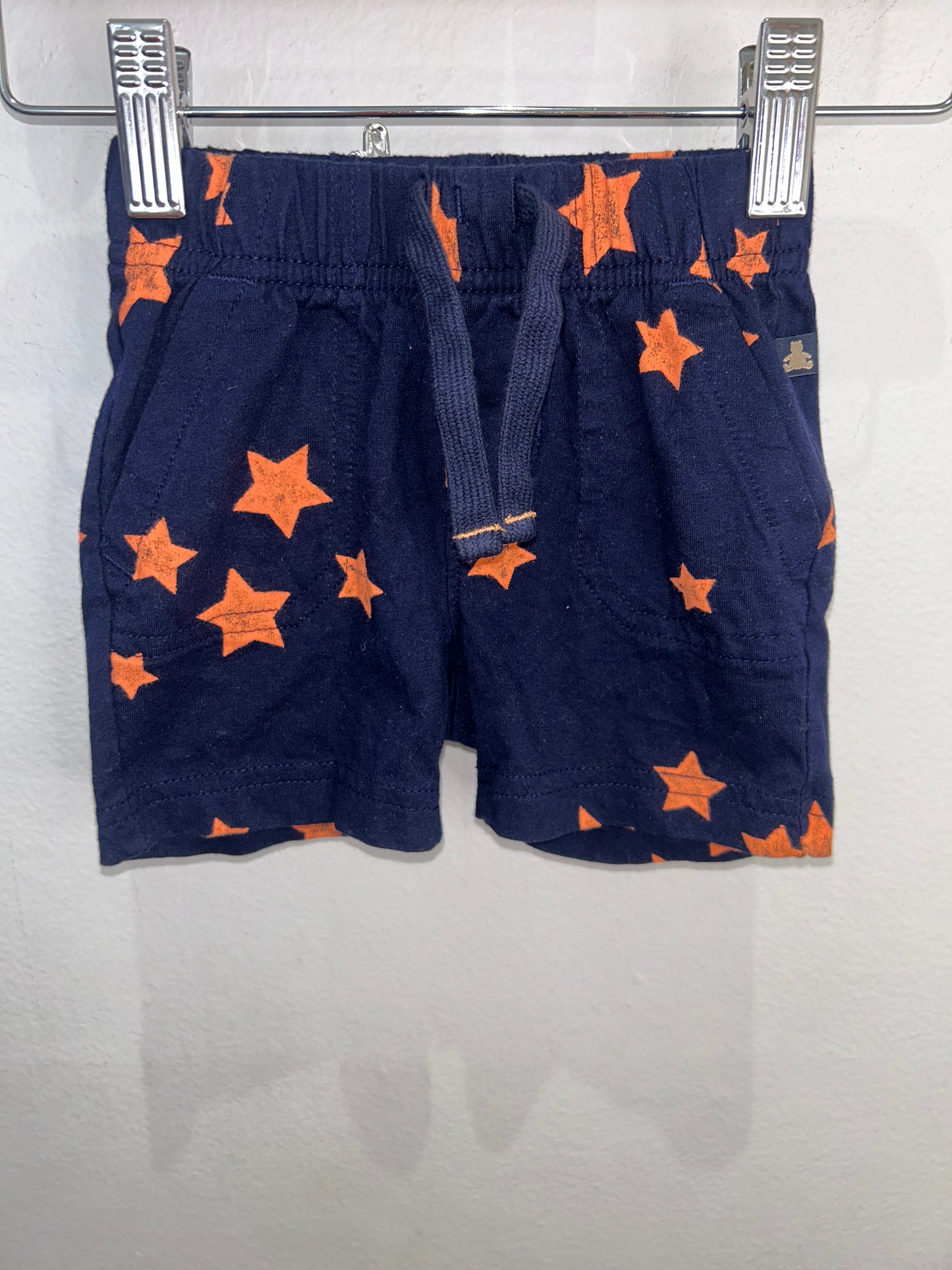 Peach stars shorts 6-12m