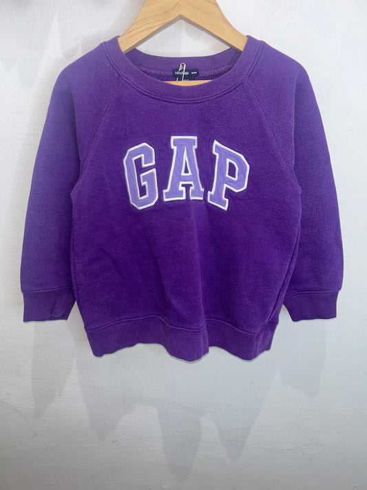 Gap logo purple pullover 4y*