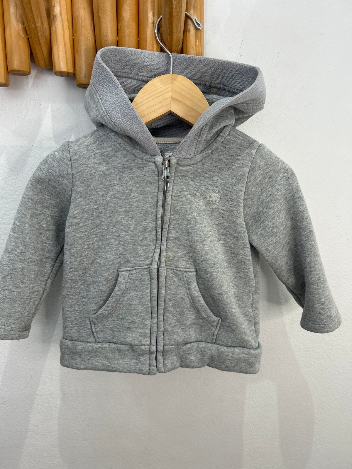 Grey fleece lined sweatshirt 6-12m