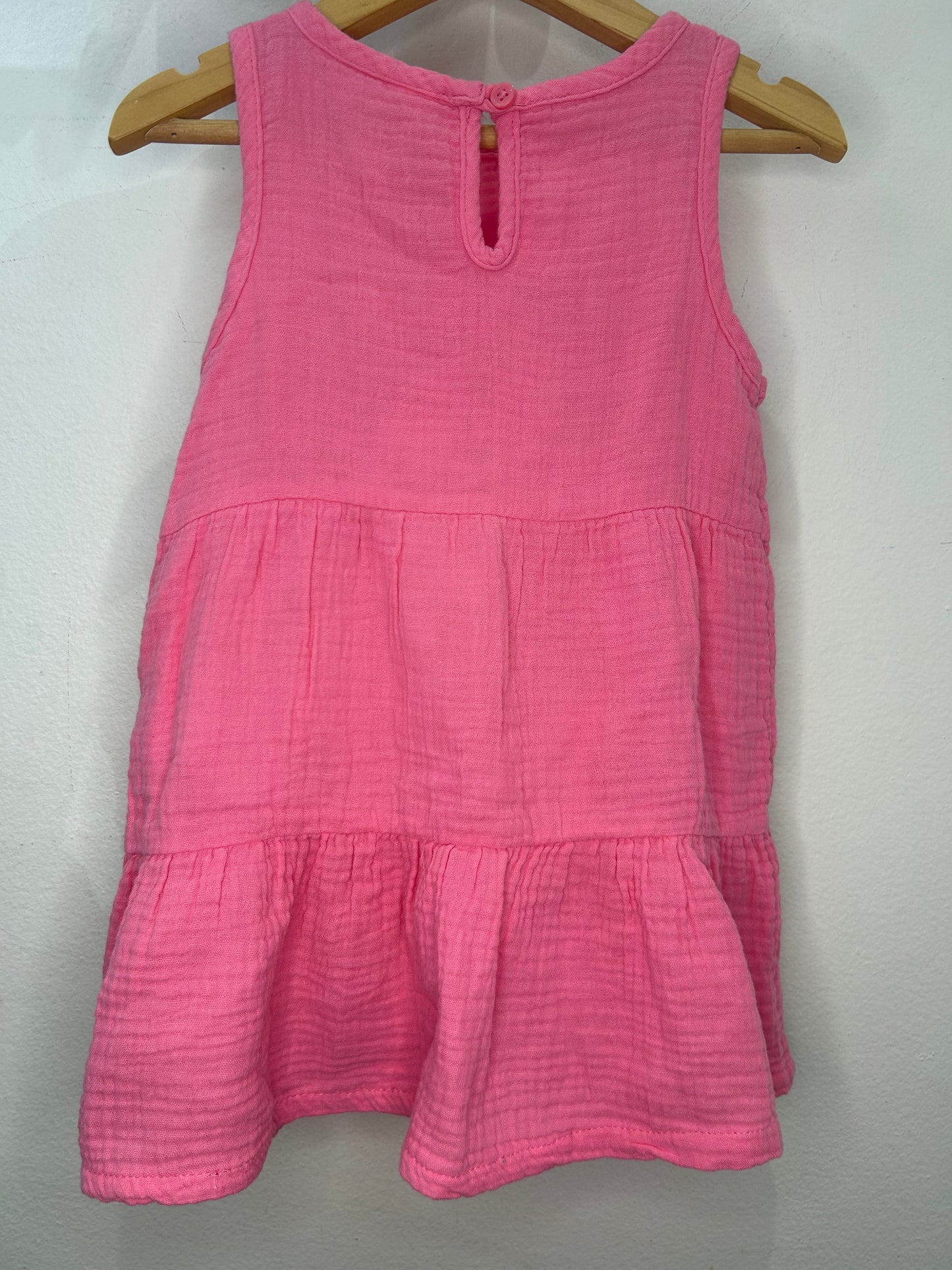 Pink texture dress 12-18m