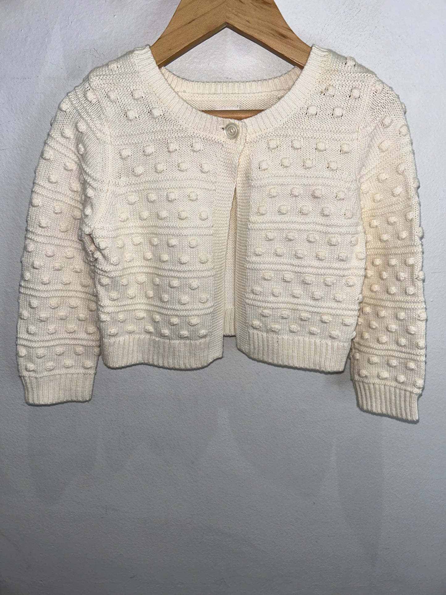 Cream nubby sweater 18-24m