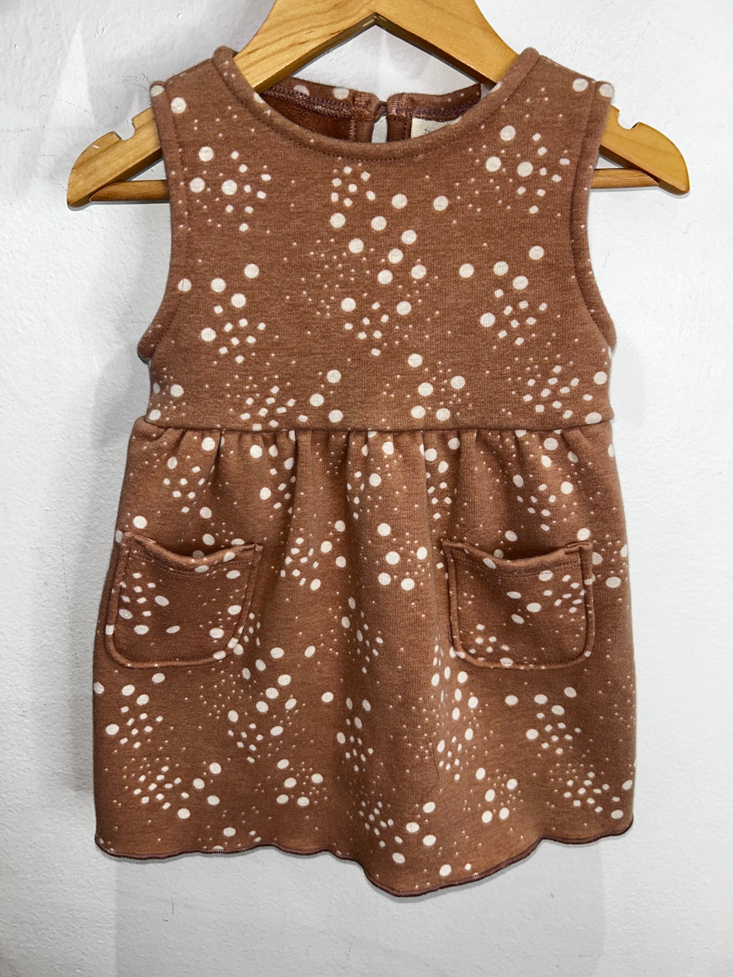 Peach pullover skirt romper 12-18m
