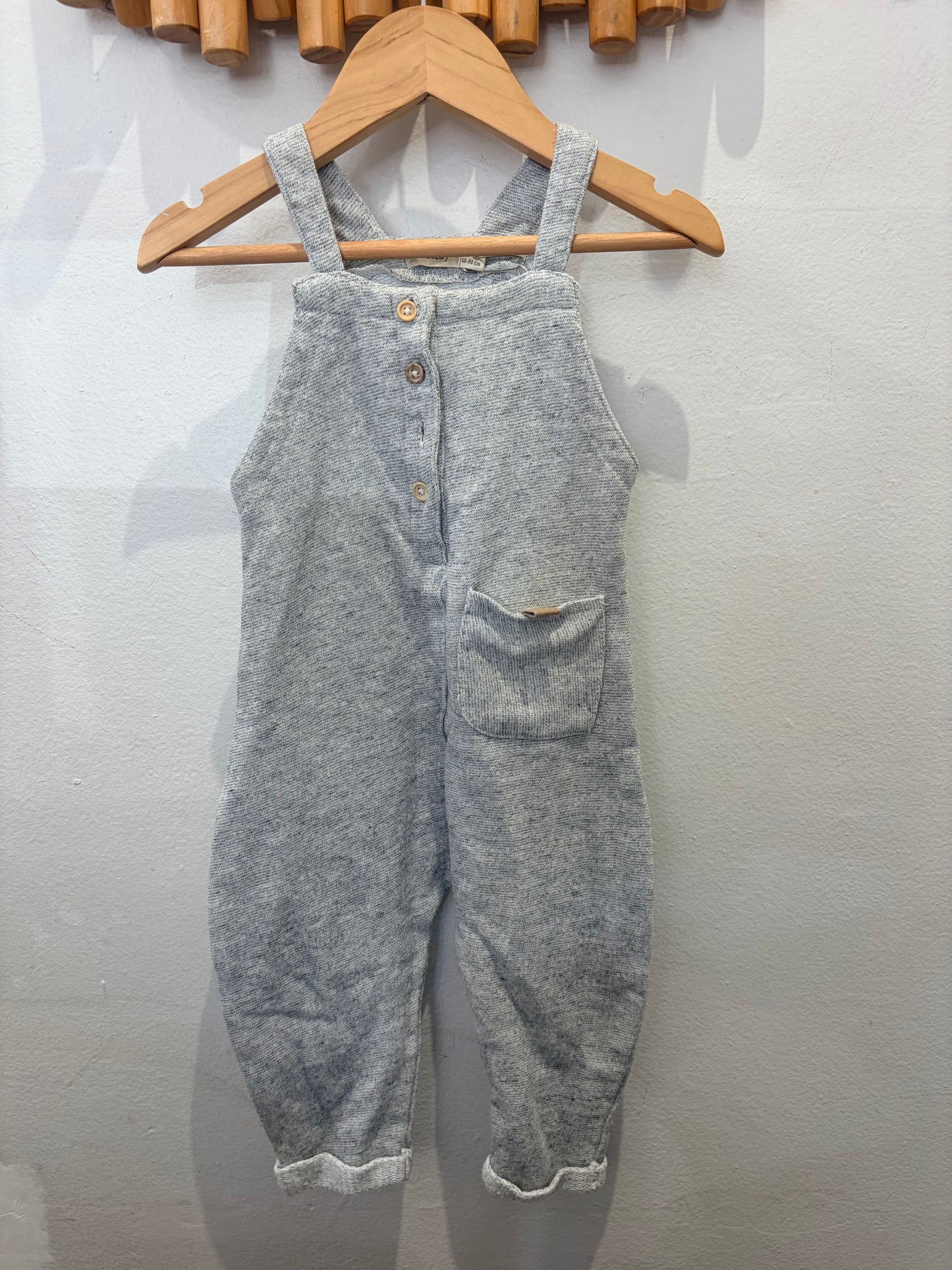 Light grey romper 6-12m