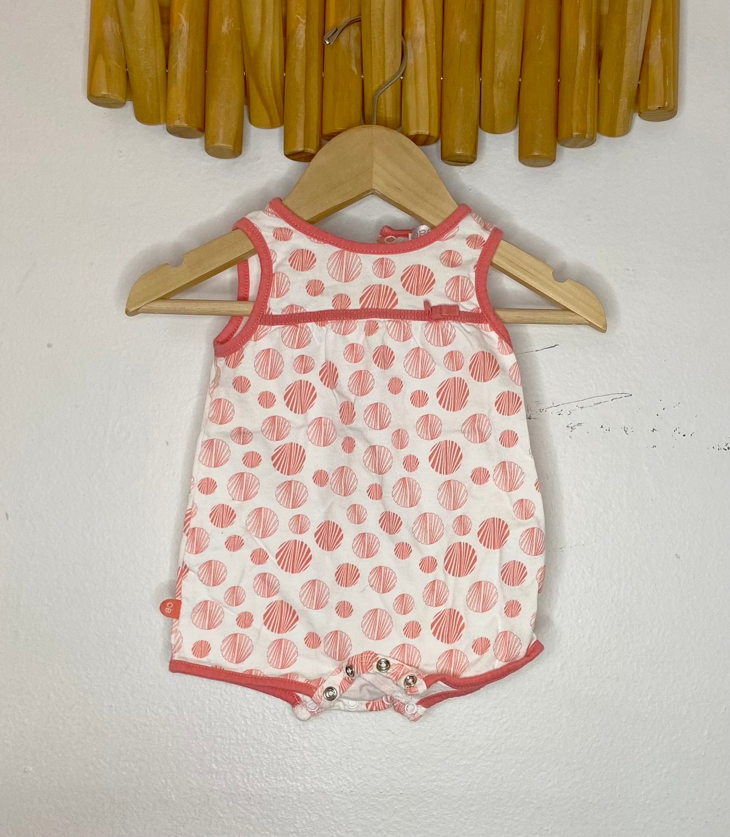 Obaibi peach shells shorty romper 1m