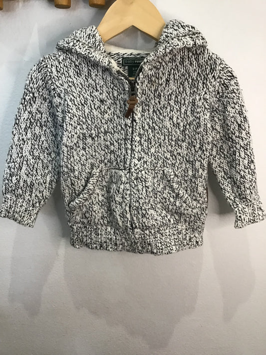 Sweater melange zip-up 3-6m