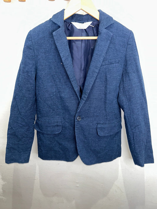Blue textured blazer 9-10y