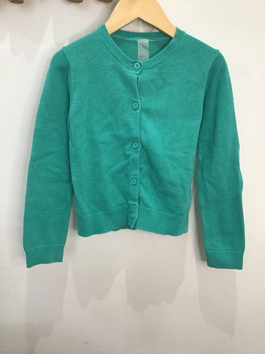 Primary teal cardigan 4-5y