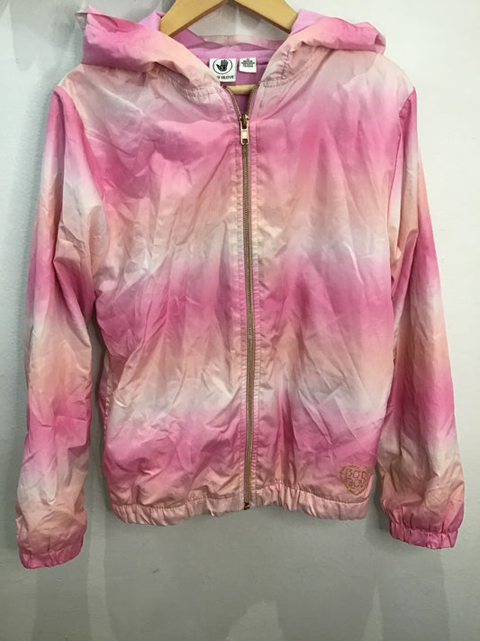 Pink ombre rain jacket 10y