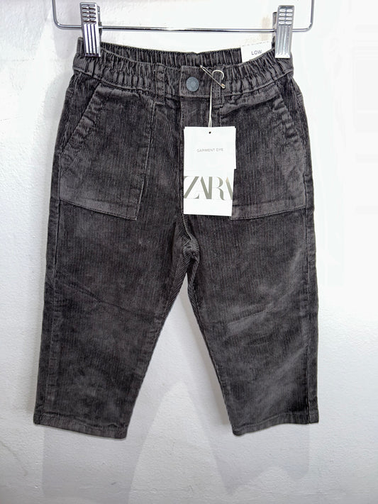 Wide leg ash corduroy pants 18-24m NEW