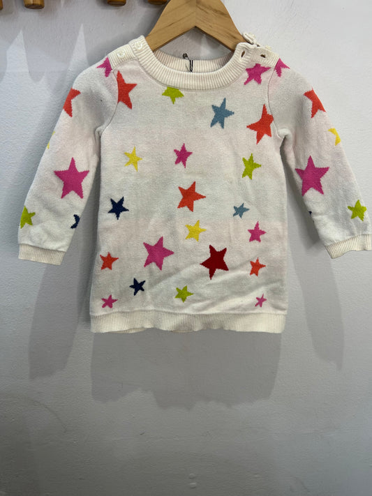 Stars sweater dress 12-18m
