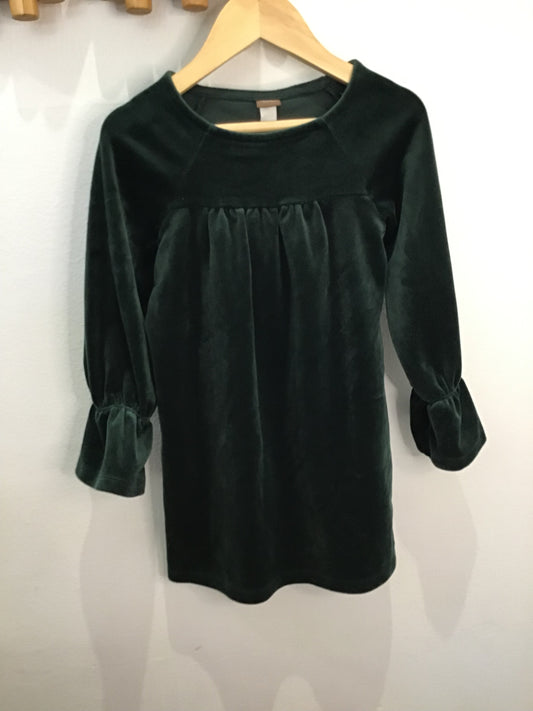 Tea Collection green velvet dress 3y
