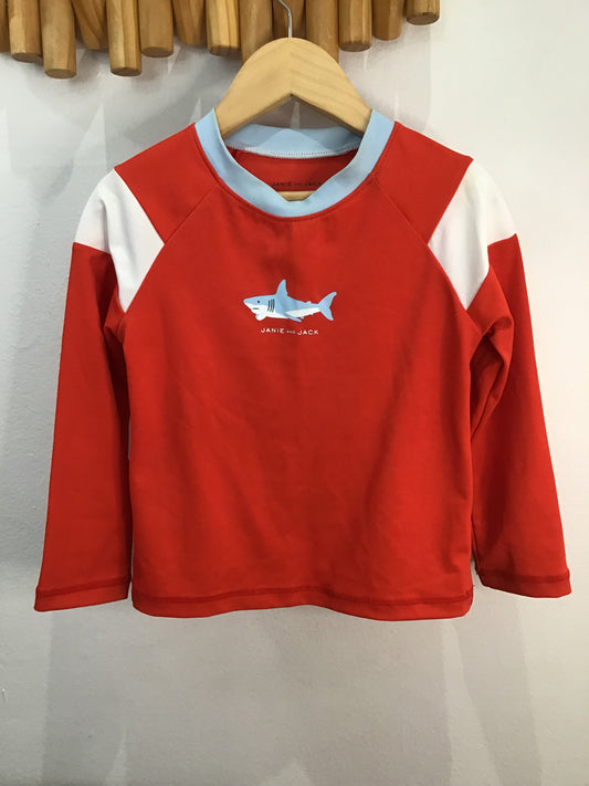 Janie and Jack red swim set 2y