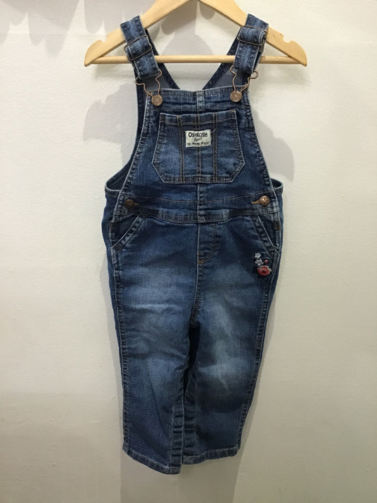Rose embroidered overalls 24m